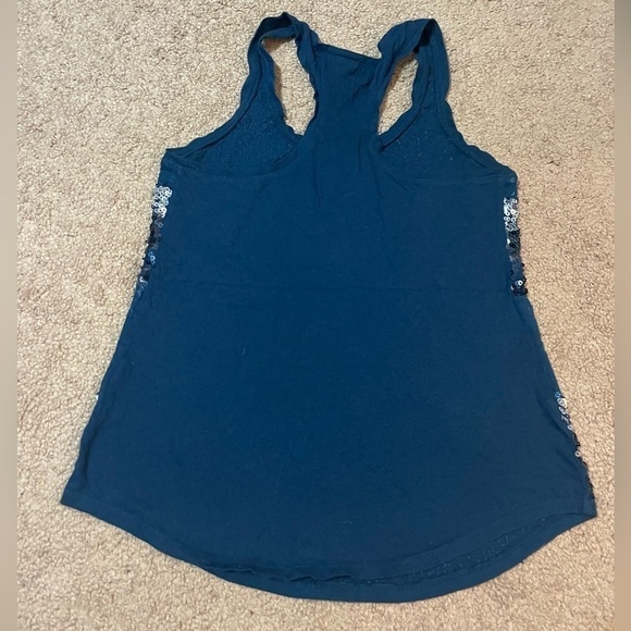 Express Dark blue sequin tank top size XS - Picture 2 of 7